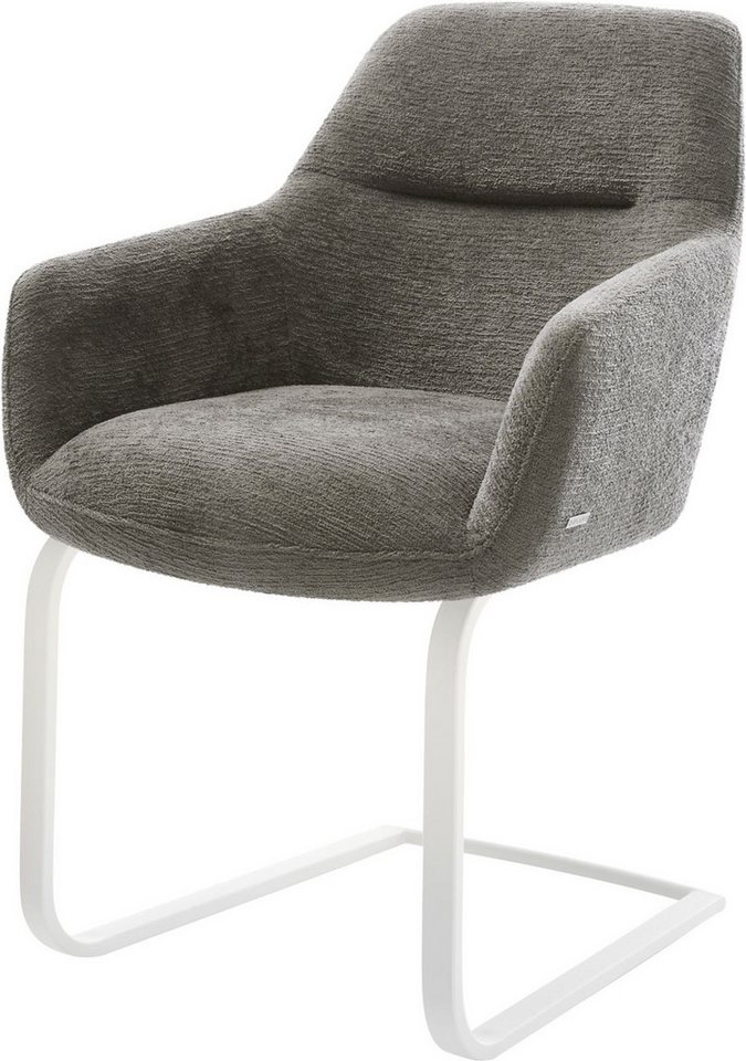 DELIFE Polsterstuhl Pejo-Flex, Freischwinger flach Weiß Bouclé Soft Schlamm Taschenfederkern DELIFE Polsterstuhl Pejo-Flex, Freischwinger flach Weiß Bouclé Soft Schlamm Taschenfederkern von DELIFE