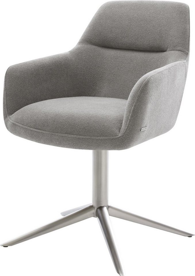 DELIFE Polsterstuhl Pejo-Flex, Fußkreuz Edelstahl Strukturstoff Soft Grau 360° drehbar Wippfunktion T DELIFE Polsterstuhl Pejo-Flex, Fußkreuz Edelstahl Strukturstoff Soft Grau 360° drehbar Wippfunktion T von DELIFE