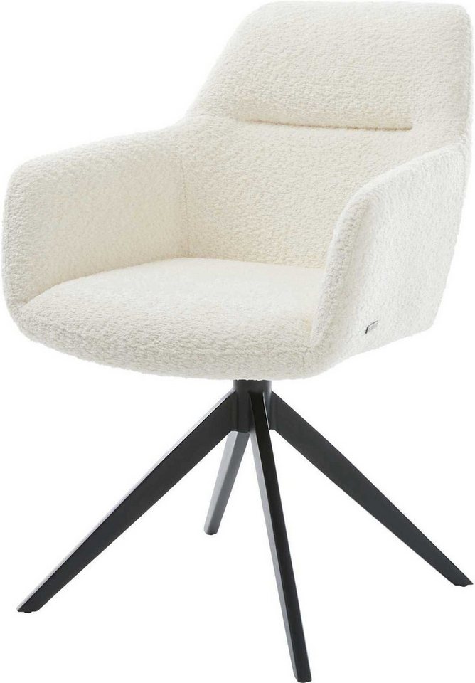 DELIFE Polsterstuhl Pejo-Flex, Kreuzgestell breit Schwarz Bouclé Weiß 360° drehbar Wippfunktion Tasch DELIFE Polsterstuhl Pejo-Flex, Kreuzgestell breit Schwarz Bouclé Weiß 360° drehbar Wippfunktion Tasch von DELIFE