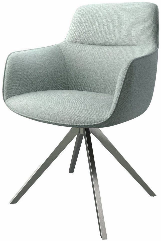 DELIFE Polsterstuhl Pejo-Flex, Kreuzgestell kantig Edelstahl Stripes Mint 180° drehbar DELIFE Polsterstuhl Pejo-Flex, Kreuzgestell kantig Edelstahl Stripes Mint 180° drehbar von DELIFE
