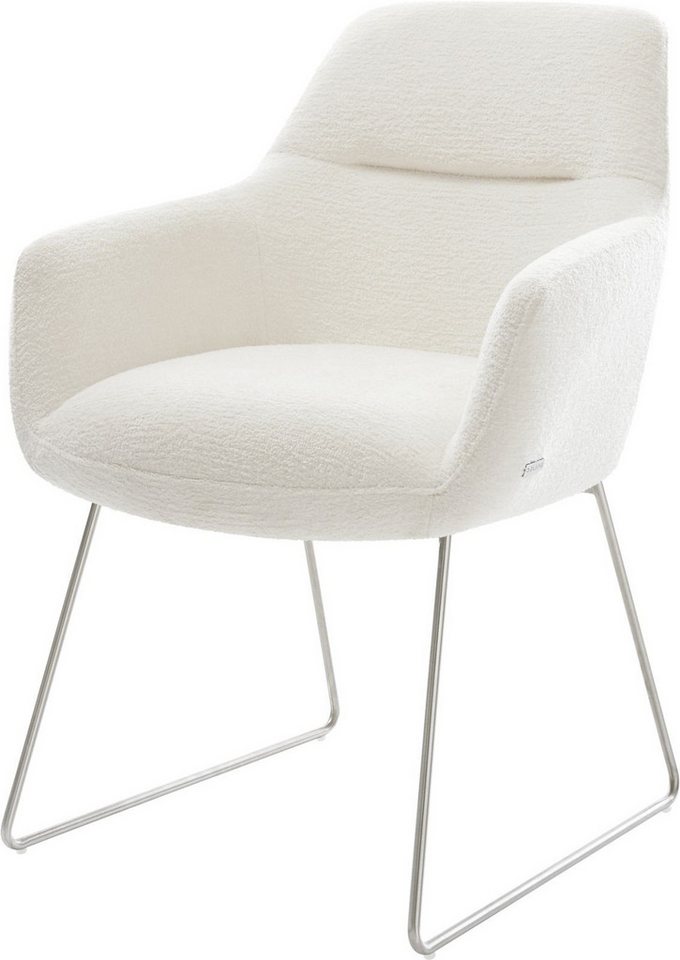 DELIFE Polsterstuhl Pejo-Flex, Kufengestell Edelstahl Bouclé Soft Beige Taschenfederkern DELIFE Polsterstuhl Pejo-Flex, Kufengestell Edelstahl Bouclé Soft Beige Taschenfederkern von DELIFE