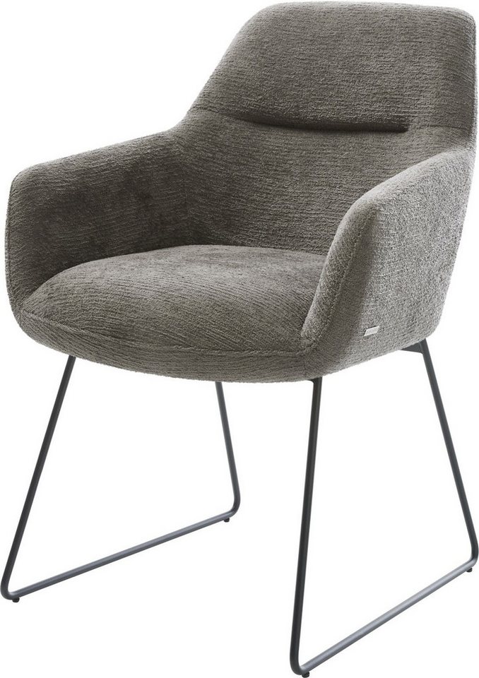 DELIFE Polsterstuhl Pejo-Flex, Kufengestell Schwarz Bouclé Soft Schlamm Taschenfederkern DELIFE Polsterstuhl Pejo-Flex, Kufengestell Schwarz Bouclé Soft Schlamm Taschenfederkern von DELIFE