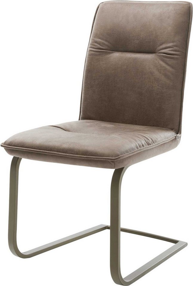DELIFE Polsterstuhl Vinjo-Flex, Freischwinger flach Effektfinish Titan Mikrofaser Taupe Vintage DELIFE Polsterstuhl Vinjo-Flex, Freischwinger flach Effektfinish Titan Mikrofaser Taupe Vintage von DELIFE
