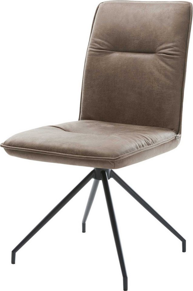 DELIFE Polsterstuhl Vinjo-Flex, Kreuzgestell konisch Schwarz Mikrofaser Taupe Vintage DELIFE Polsterstuhl Vinjo-Flex, Kreuzgestell konisch Schwarz Mikrofaser Taupe Vintage von DELIFE
