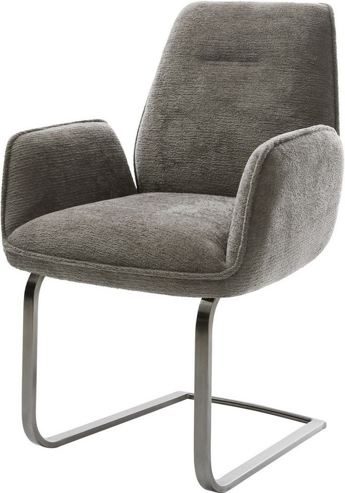 DELIFE Polsterstuhl Zoa-Flex, Freischwinger flach Graphit Bouclé Soft Schlamm Taschenfederkern DELIFE Polsterstuhl Zoa-Flex, Freischwinger flach Graphit Bouclé Soft Schlamm Taschenfederkern von DELIFE