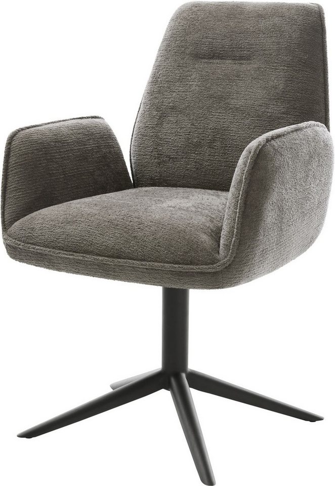 DELIFE Polsterstuhl Zoa-Flex, Fußkreuz Schwarz Bouclé Soft Schlamm 360° drehbar Wippfunktion Taschen DELIFE Polsterstuhl Zoa-Flex, Fußkreuz Schwarz Bouclé Soft Schlamm 360° drehbar Wippfunktion Taschen von DELIFE
