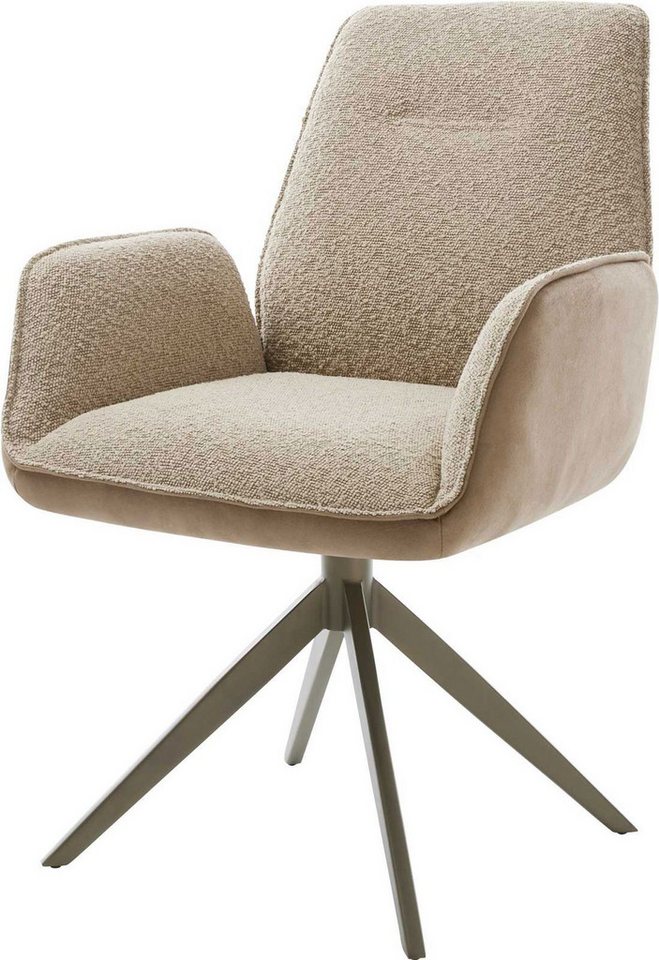 DELIFE Polsterstuhl Zoa-Flex, Kreuzgestell breit Effektfinish Titan Materialmix Schlamm 360° drehbar DELIFE Polsterstuhl Zoa-Flex, Kreuzgestell breit Effektfinish Titan Materialmix Schlamm 360° drehbar von DELIFE