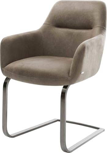 DELIFE Schwingstuhl Pejo-Flex Freischwinger flach Graphit Mikrofaser Taupe Vintage Taschenfederkern DELIFE Schwingstuhl Pejo-Flex Freischwinger flach Graphit Mikrofaser Taupe Vintage Taschenfederkern von DELIFE