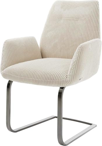 DELIFE Schwingstuhl Zoa-Flex Freischwinger flach Graphit Cord Beige Taschenfederkern DELIFE Schwingstuhl Zoa-Flex Freischwinger flach Graphit Cord Beige Taschenfederkern von DELIFE