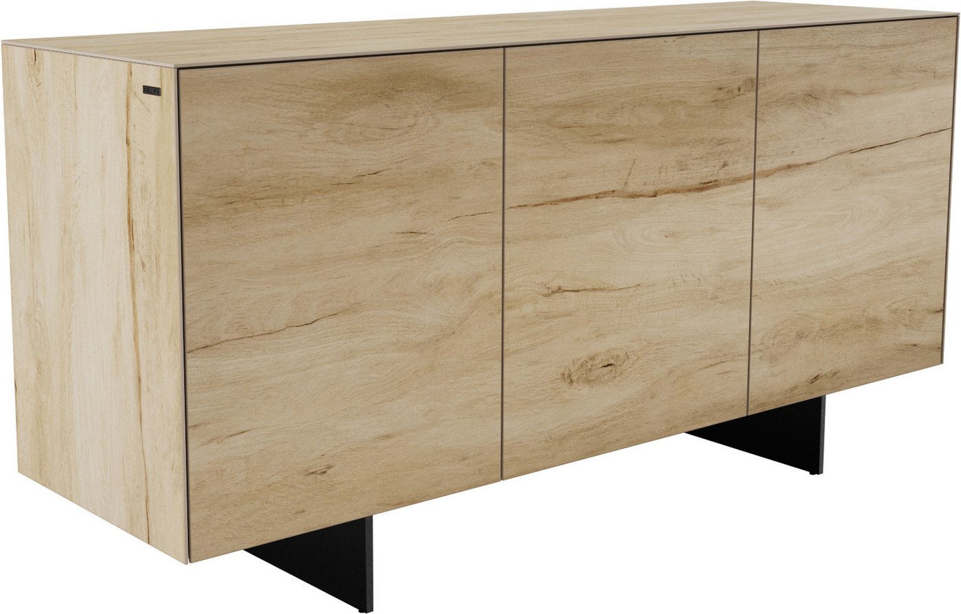 DELIFE Sideboard Cuor, Keramik Laminam® Sabbia Eichefarbig 150 cm 3 Türen Fuß Schwebeoptik Me von DELIFE