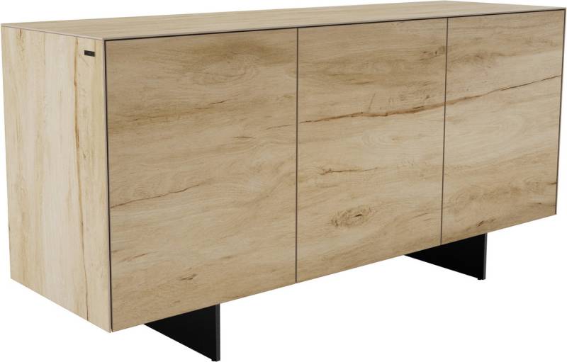 DELIFE Sideboard Cuor, Keramik Laminam® Sabbia Eichefarbig 150 cm 3 Türen Fuß Schwebeoptik Me von DELIFE