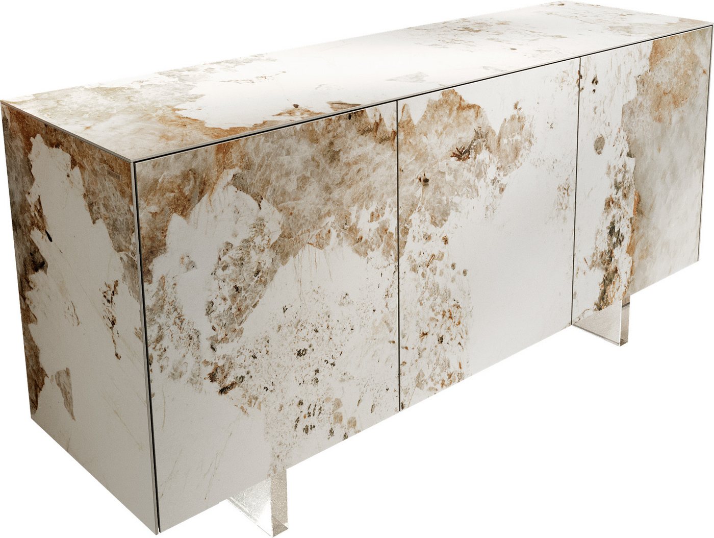 DELIFE Sideboard Cuor, Keramik Minas Melange Weiß-Beige 150 cm 3 Türen Fuß Schwebeoptik Acryl DELIFE Sideboard Cuor, Keramik Minas Melange Weiß-Beige 150 cm 3 Türen Fuß Schwebeoptik Acryl von DELIFE