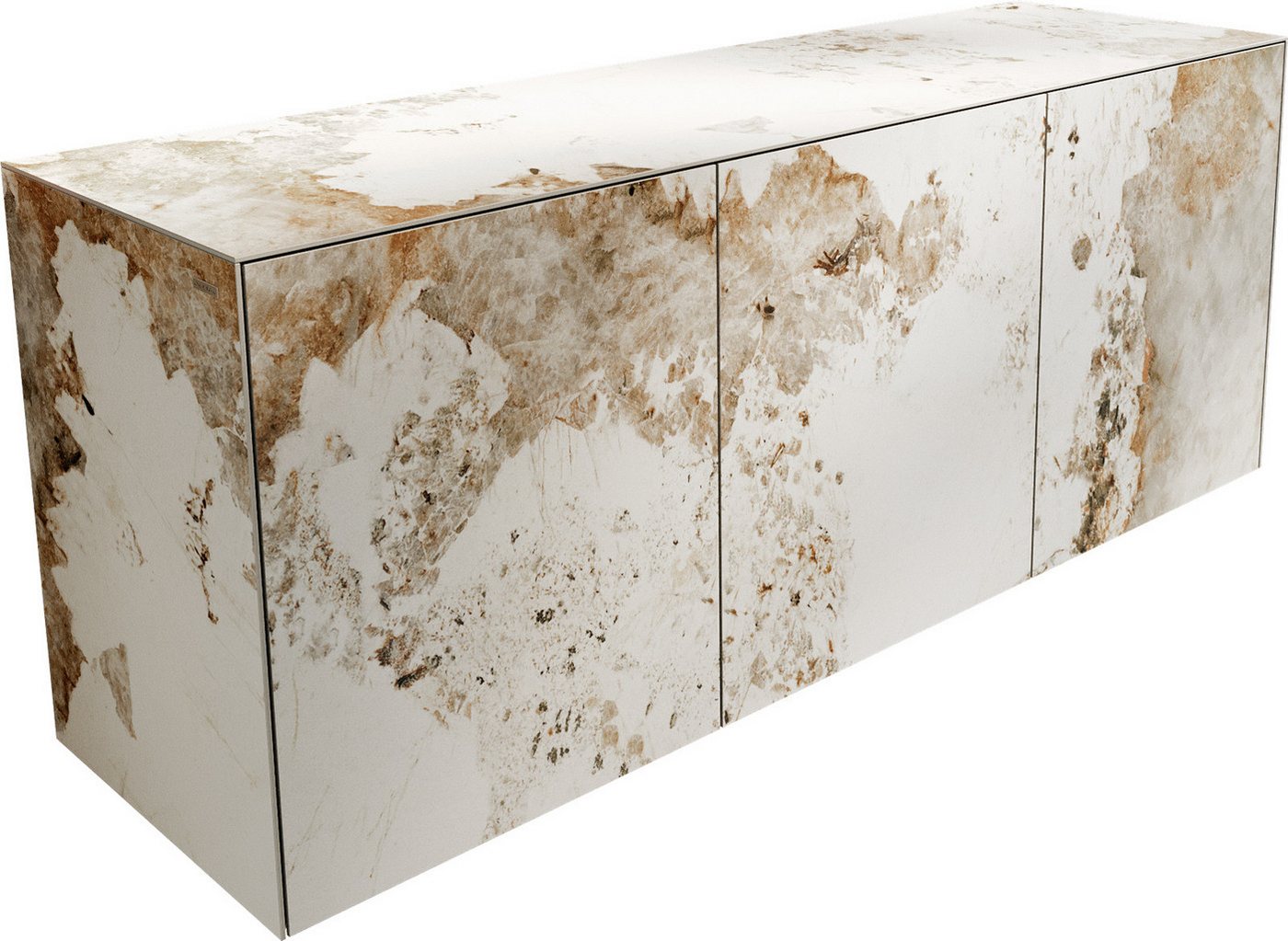 DELIFE Sideboard Cuor, Keramik Minas Melange Weiß-Beige 150 cm 3 Türen Schwebend Sideboard DELIFE Sideboard Cuor, Keramik Minas Melange Weiß-Beige 150 cm 3 Türen Schwebend Sideboard von DELIFE