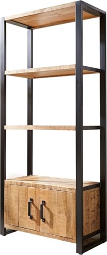 DELIFE Standregal Crompton Mango Natur Metall Schwarz 80x185 cm 3 Fächer 2 Türen Regal DELIFE Standregal Crompton Mango Natur Metall Schwarz 80x185 cm 3 Fächer 2 Türen Regal von DELIFE