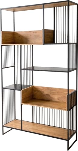 DELIFE Standregal Lukeo Akazie Natur 115x200 cm Metall Schwarz DELIFE Standregal Lukeo Akazie Natur 115x200 cm Metall Schwarz von DELIFE