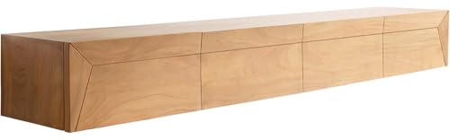DELIFE TV-Board Kayu Akazie Natur 220 cm 4 Türen schwebend Lowboard von DELIFE