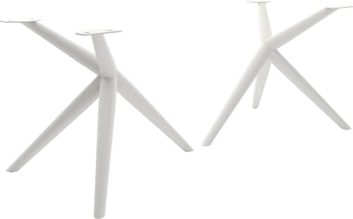 DELIFE Tischbeine Estelar rund Metall Weiß (2er-Set) von DELIFE