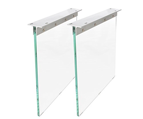 DELIFE Tischbeine Glas (2er-Set) Tischgestell von DELIFE