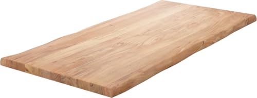 DELIFE Tischplatte Edge Akazie Natur 180x90cm XL Live-Edge von DELIFE
