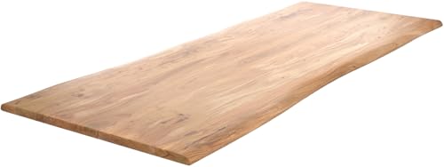 DELIFE Tischplatte Edge Akazie Natur 240x100cm Live-Edge von DELIFE