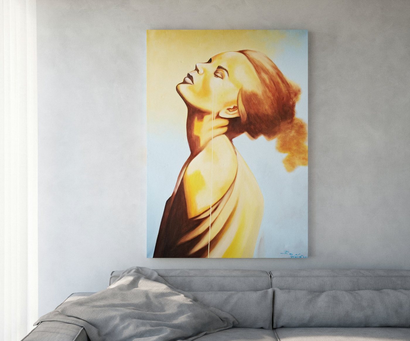 DELIFE Wandbild Young, Woman Mehrfarbig 170x120 cm Acryl auf Leinwand von DELIFE