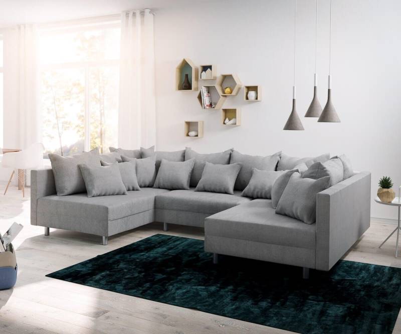 DELIFE Wohnlandschaft Clovis, Grau Flachgewebe Wohnlandschaft Modulsofa DELIFE Wohnlandschaft Clovis, Grau Flachgewebe Wohnlandschaft Modulsofa von DELIFE