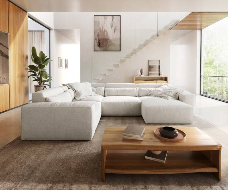 DELIFE Wohnlandschaft Sirpio, Bouclé Creme-Weiß 300x210 cm Recamiere variabel DELIFE Wohnlandschaft Sirpio, Bouclé Creme-Weiß 300x210 cm Recamiere variabel von DELIFE