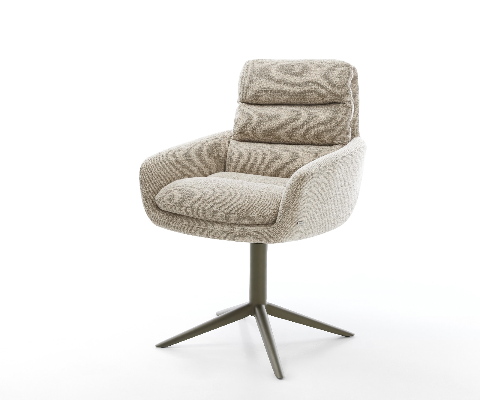 Drehstuhl Abelia-Flex mit Armlehnen Webstoff Soft Beige Fußkreuz Effektfinish Titan 360° drehbar Wippfunktion Drehstuhl Abelia-Flex mit Armlehnen Webstoff Soft Beige Fußkreuz Effektfinish Titan 360° drehbar Wippfunktion von DELIFE