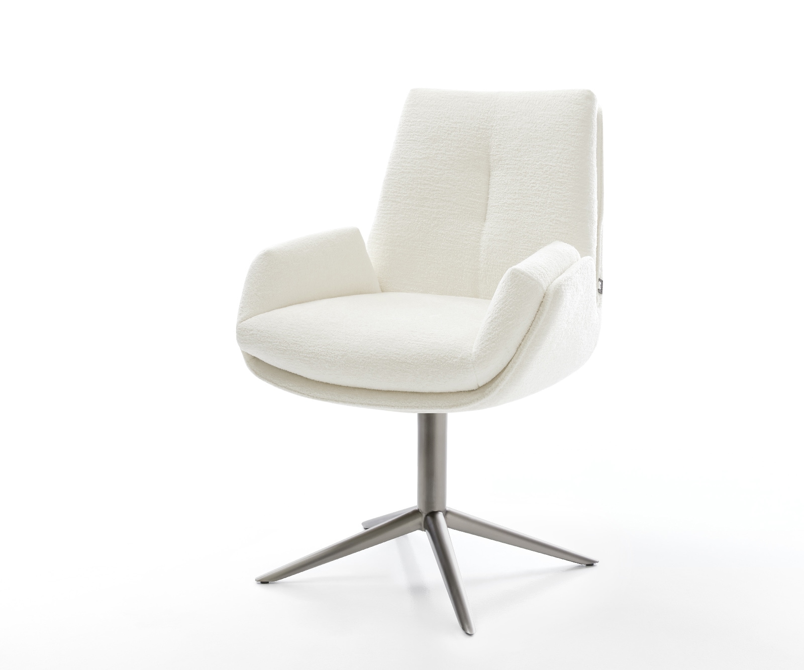 Drehstuhl Clea-Flex Bouclé Soft Beige Fußkreuz Graphit 360° drehbar Wippfunktion Drehstuhl Clea-Flex Bouclé Soft Beige Fußkreuz Graphit 360° drehbar Wippfunktion von DELIFE