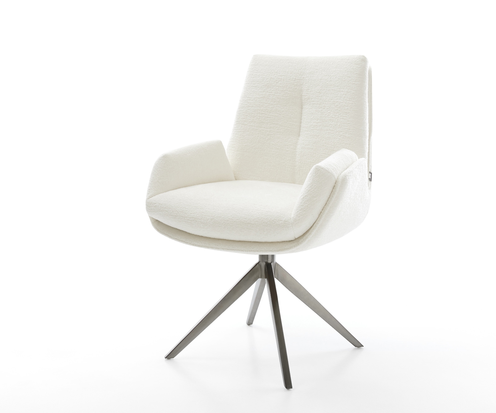 Drehstuhl Clea-Flex Bouclé Soft Beige Kreuzgestell breit Graphit 360° drehbar Wippfunktion Drehstuhl Clea-Flex Bouclé Soft Beige Kreuzgestell breit Graphit 360° drehbar Wippfunktion von DELIFE