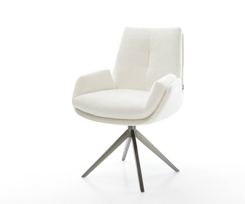 Drehstuhl Clea-Flex Bouclé Soft Beige Kreuzgestell breit Graphit 360° drehbar Wippfunktion Drehstuhl Clea-Flex Bouclé Soft Beige Kreuzgestell breit Graphit 360° drehbar Wippfunktion von DELIFE