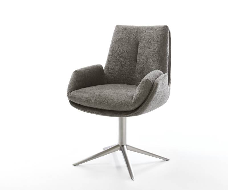Drehstuhl Clea-Flex Bouclé Soft Schlamm Fußkreuz Edelstahl 360° drehbar Wippfunktion Drehstuhl Clea-Flex Bouclé Soft Schlamm Fußkreuz Edelstahl 360° drehbar Wippfunktion von DELIFE