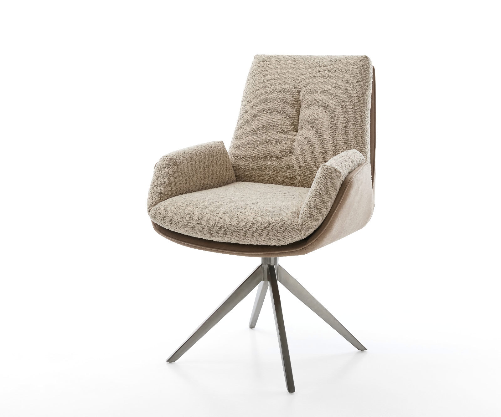 Drehstuhl Clea-Flex Materialmix Schlamm Kreuzgestell breit Graphit 360° drehbar Wippfunktion Drehstuhl Clea-Flex Materialmix Schlamm Kreuzgestell breit Graphit 360° drehbar Wippfunktion von DELIFE