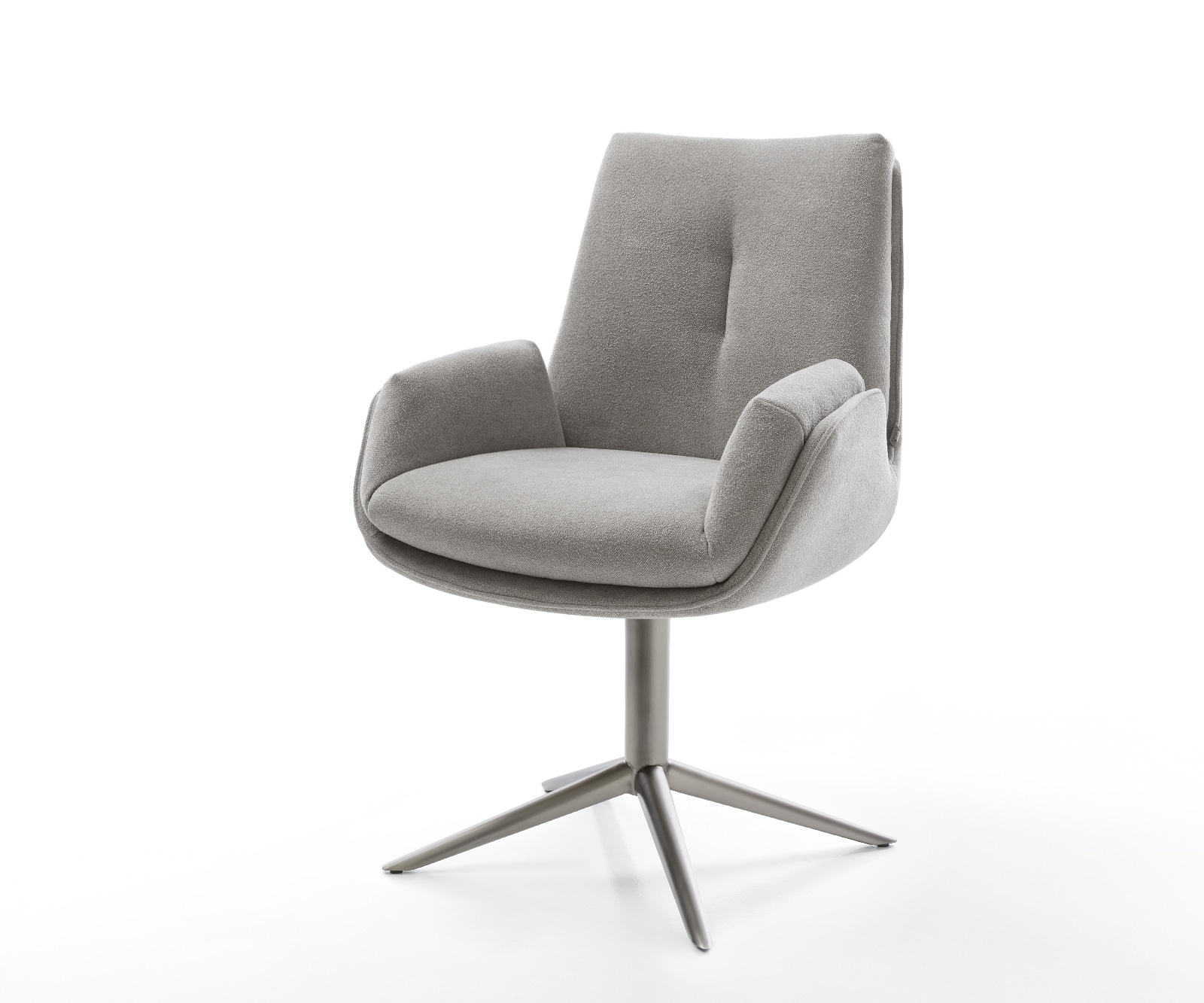 Drehstuhl Clea-Flex Strukturstoff Soft Grau Fußkreuz Graphit 360° drehbar Wippfunktion Drehstuhl Clea-Flex Strukturstoff Soft Grau Fußkreuz Graphit 360° drehbar Wippfunktion von DELIFE