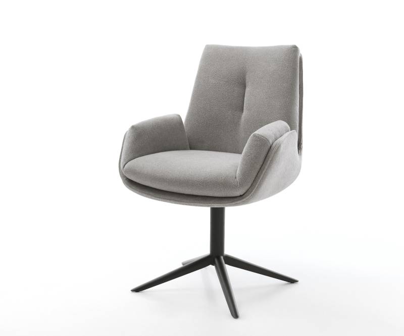 Drehstuhl Clea-Flex Strukturstoff Soft Grau Fußkreuz Schwarz 360° drehbar Wippfunktion Drehstuhl Clea-Flex Strukturstoff Soft Grau Fußkreuz Schwarz 360° drehbar Wippfunktion von DELIFE