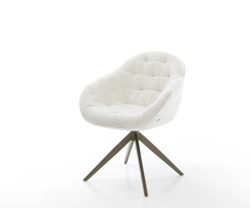 Drehstuhl Gaio-Flex Bouclé Soft Beige Kreuzgestell breit Effektfinish Titan 360° drehbar Wippfunktion Drehstuhl Gaio-Flex Bouclé Soft Beige Kreuzgestell breit Effektfinish Titan 360° drehbar Wippfunktion von DELIFE