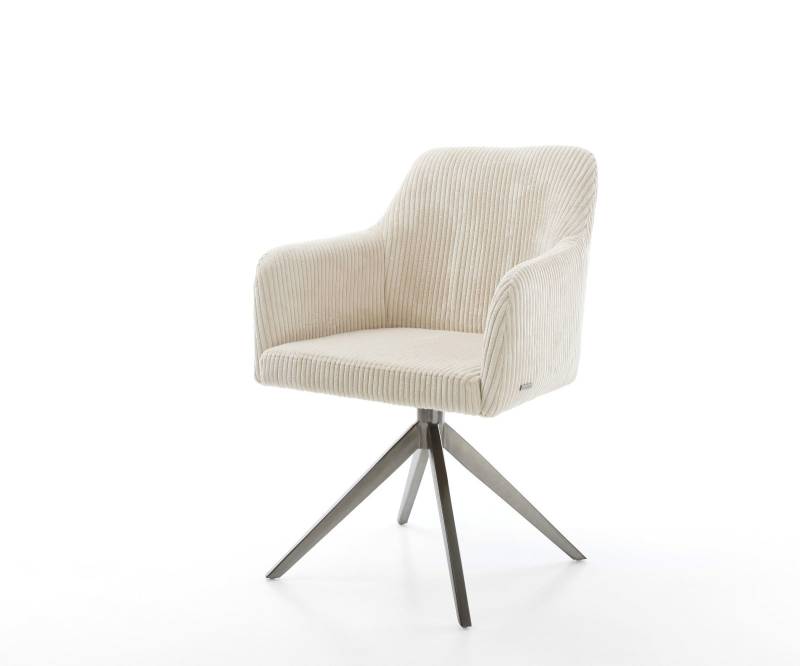 Drehstuhl Greg-Flex Cord Beige Kreuzgestell breit Graphit 360° drehbar Wippfunktion Taschenfederkern Drehstuhl Greg-Flex Cord Beige Kreuzgestell breit Graphit 360° drehbar Wippfunktion Taschenfederkern von DELIFE