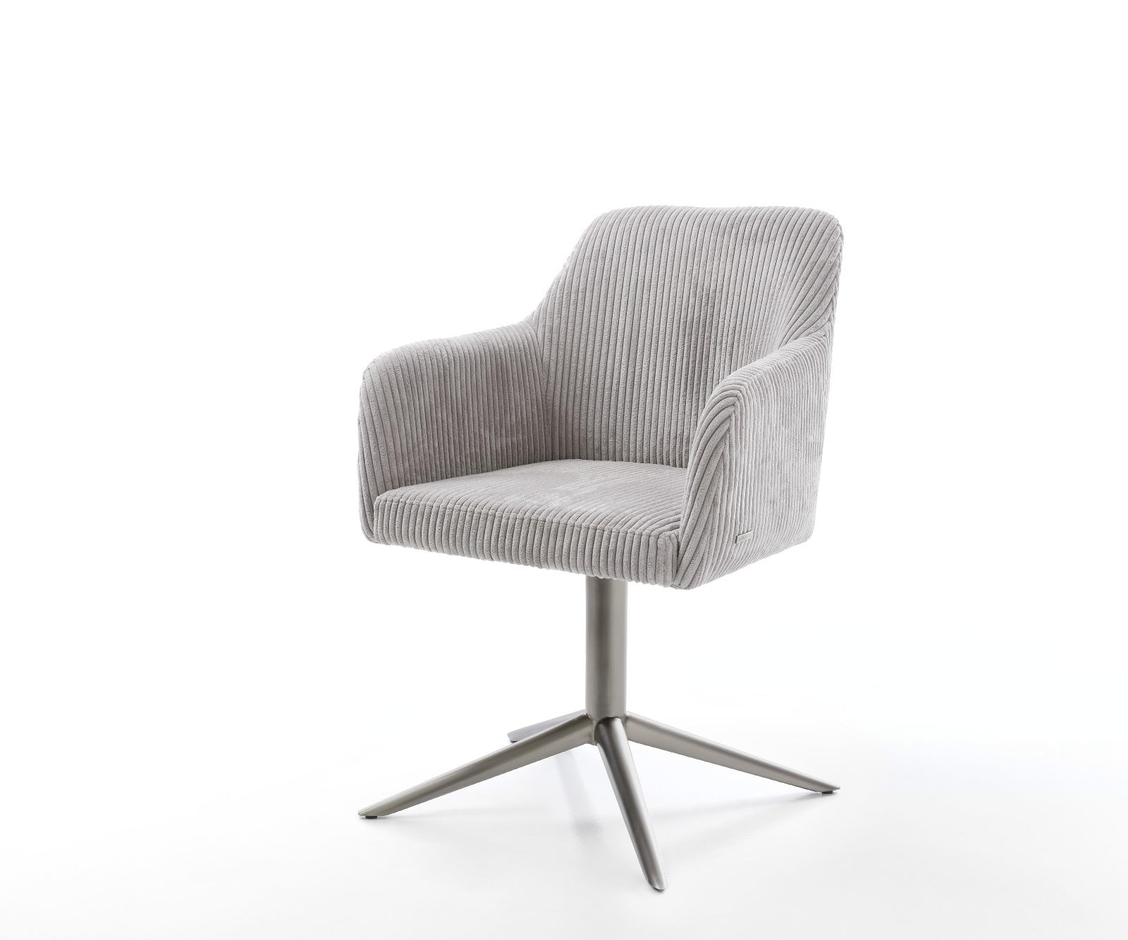 Drehstuhl Greg-Flex Cord Silbergrau Fußkreuz Graphit 360° drehbar Wippfunktion Taschenfederkern Drehstuhl Greg-Flex Cord Silbergrau Fußkreuz Graphit 360° drehbar Wippfunktion Taschenfederkern von DELIFE