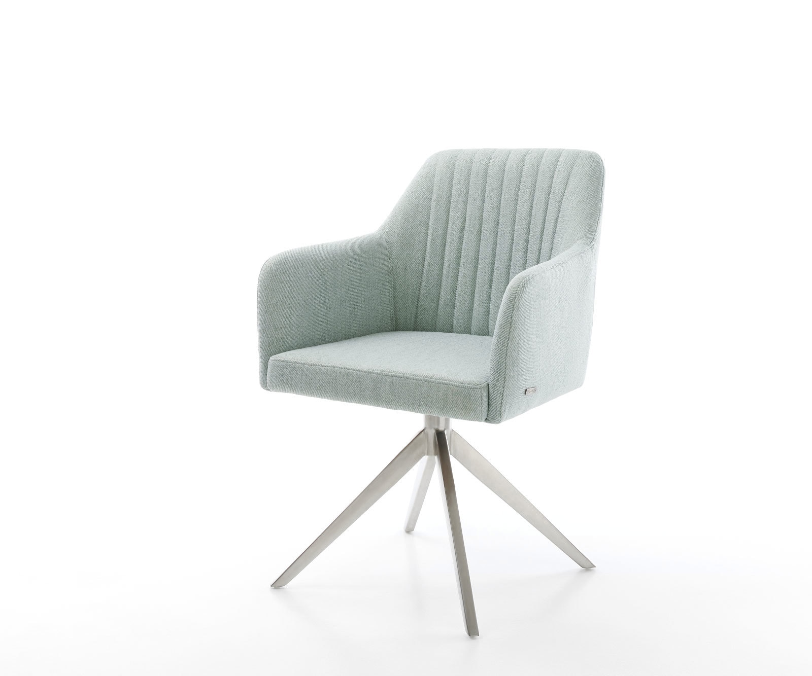 Drehstuhl Greg-Flex Stripes Mint Kreuzgestell breit Edelstahl 360° drehbar Wippfunktion Drehstuhl Greg-Flex Stripes Mint Kreuzgestell breit Edelstahl 360° drehbar Wippfunktion von DELIFE