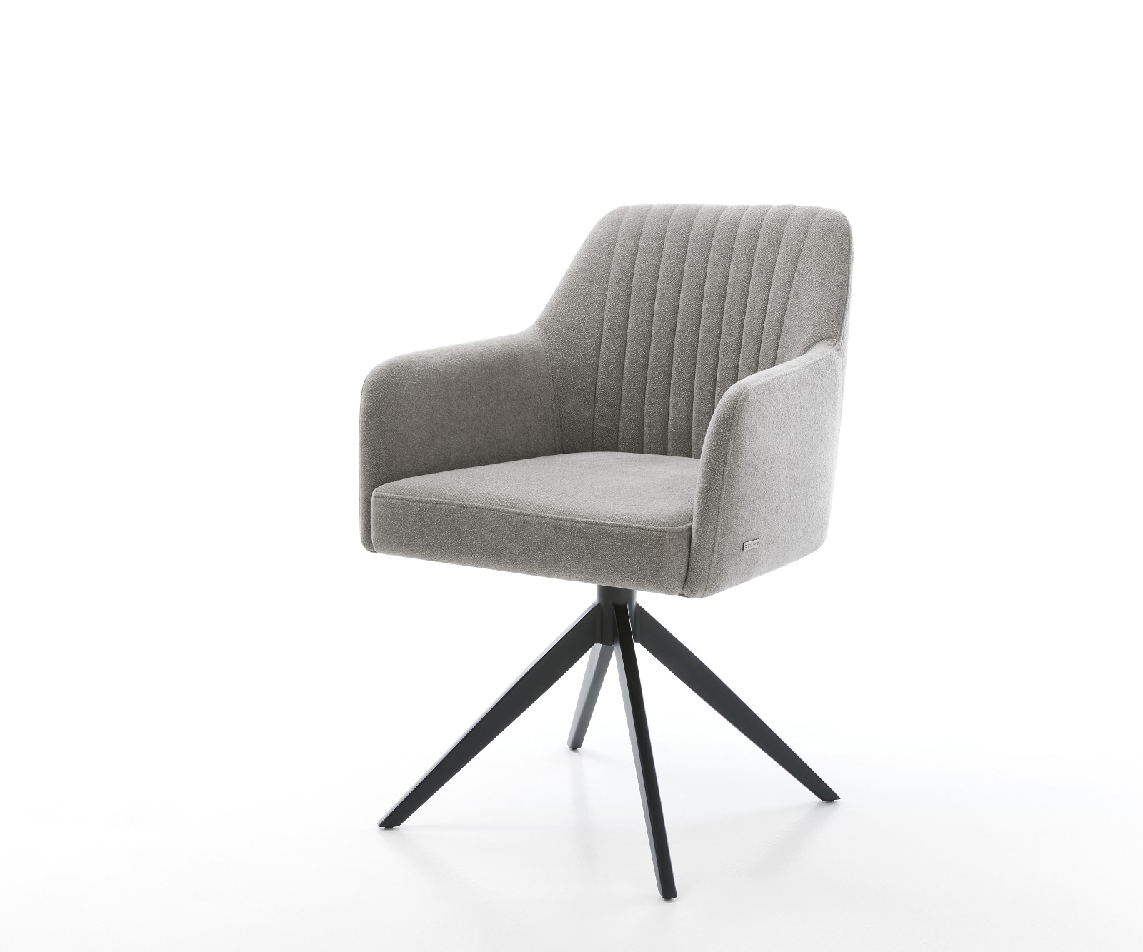 Drehstuhl Greg-Flex Strukturstoff Soft Grau Kreuzgestell breit Schwarz 360° drehbar Wippfunktion Taschenfederkern Drehstuhl Greg-Flex Strukturstoff Soft Grau Kreuzgestell breit Schwarz 360° drehbar Wippfunktion Taschenfederkern von DELIFE