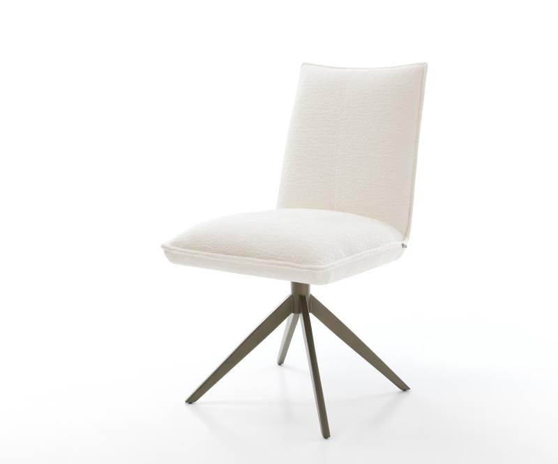 Drehstuhl Lelio-Flex Bouclé Soft Beige Kreuzgestell breit Effektfinish Titan 360° drehbar Wippfunktion Taschenfederkern Drehstuhl Lelio-Flex Bouclé Soft Beige Kreuzgestell breit Effektfinish Titan 360° drehbar Wippfunktion Taschenfederkern von DELIFE