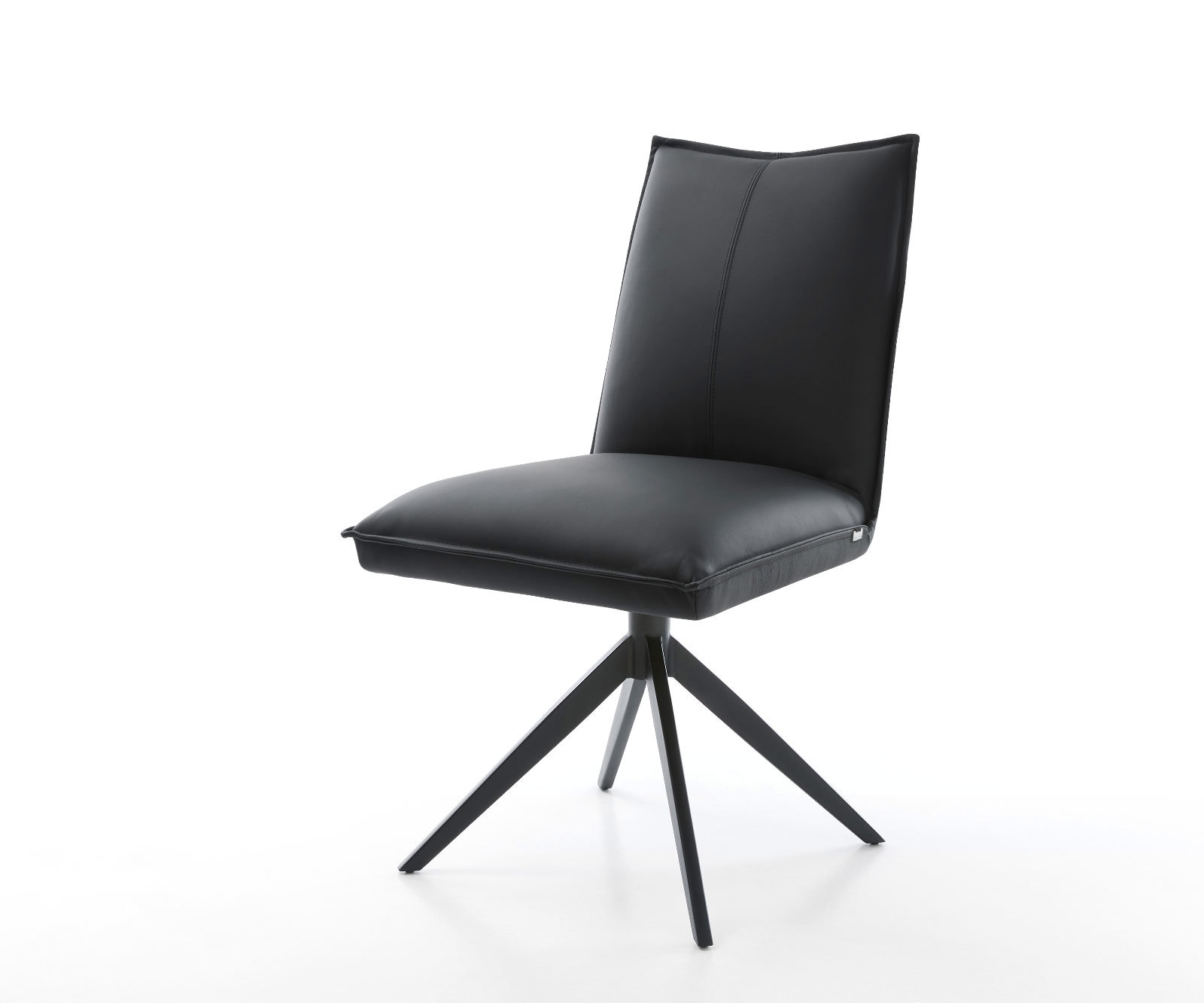 Drehstuhl Lelio-Flex Echt-Leder Schwarz Kreuzgestell breit Schwarz 360° drehbar Wippfunktion Taschenfederkern Drehstuhl Lelio-Flex Echt-Leder Schwarz Kreuzgestell breit Schwarz 360° drehbar Wippfunktion Taschenfederkern von DELIFE