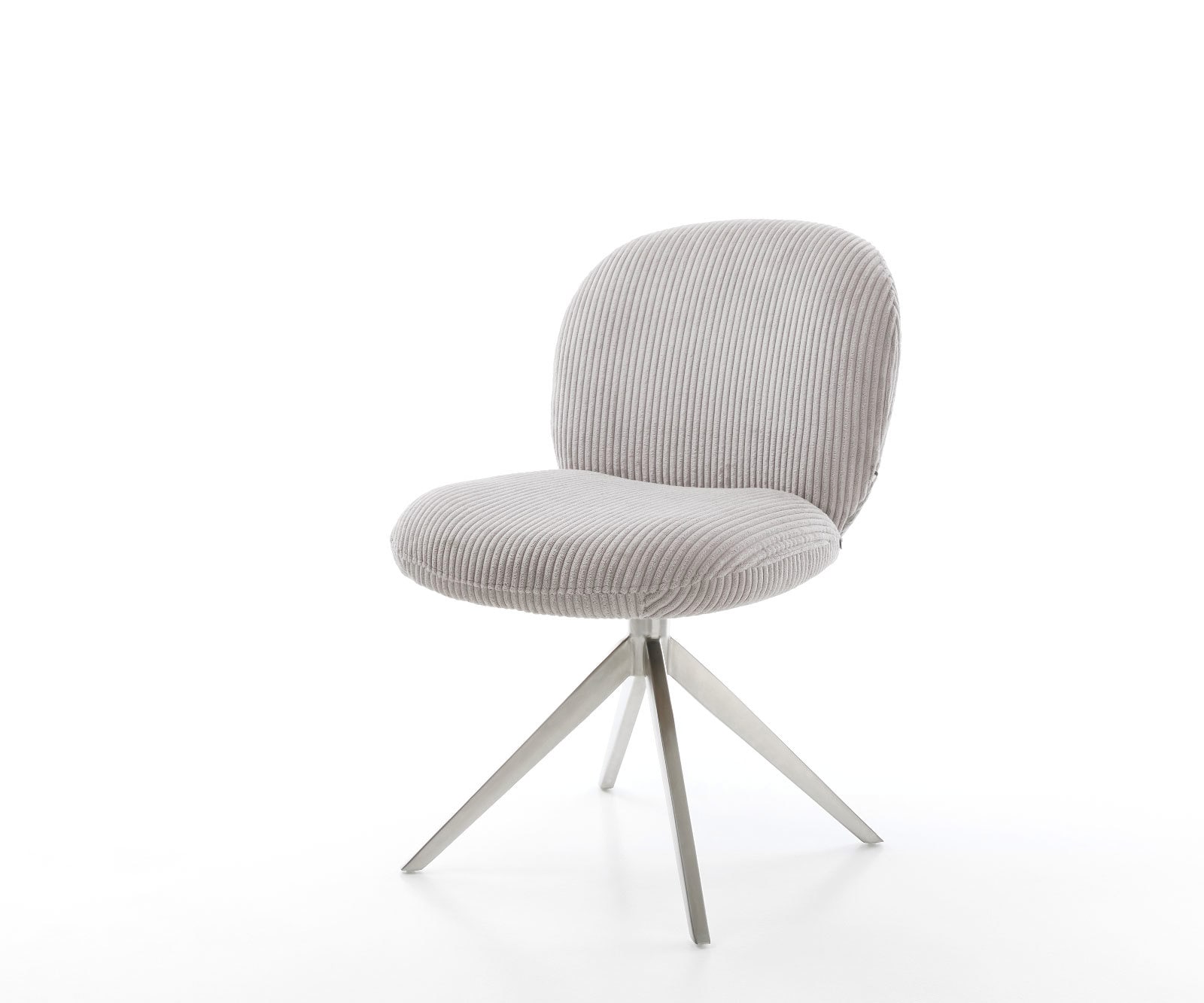 Drehstuhl Nube-Flex Cord Silbergrau Kreuzgestell breit Edelstahl 360° drehbar Wippfunktion Taschenfederkern Drehstuhl Nube-Flex Cord Silbergrau Kreuzgestell breit Edelstahl 360° drehbar Wippfunktion Taschenfederkern von DELIFE