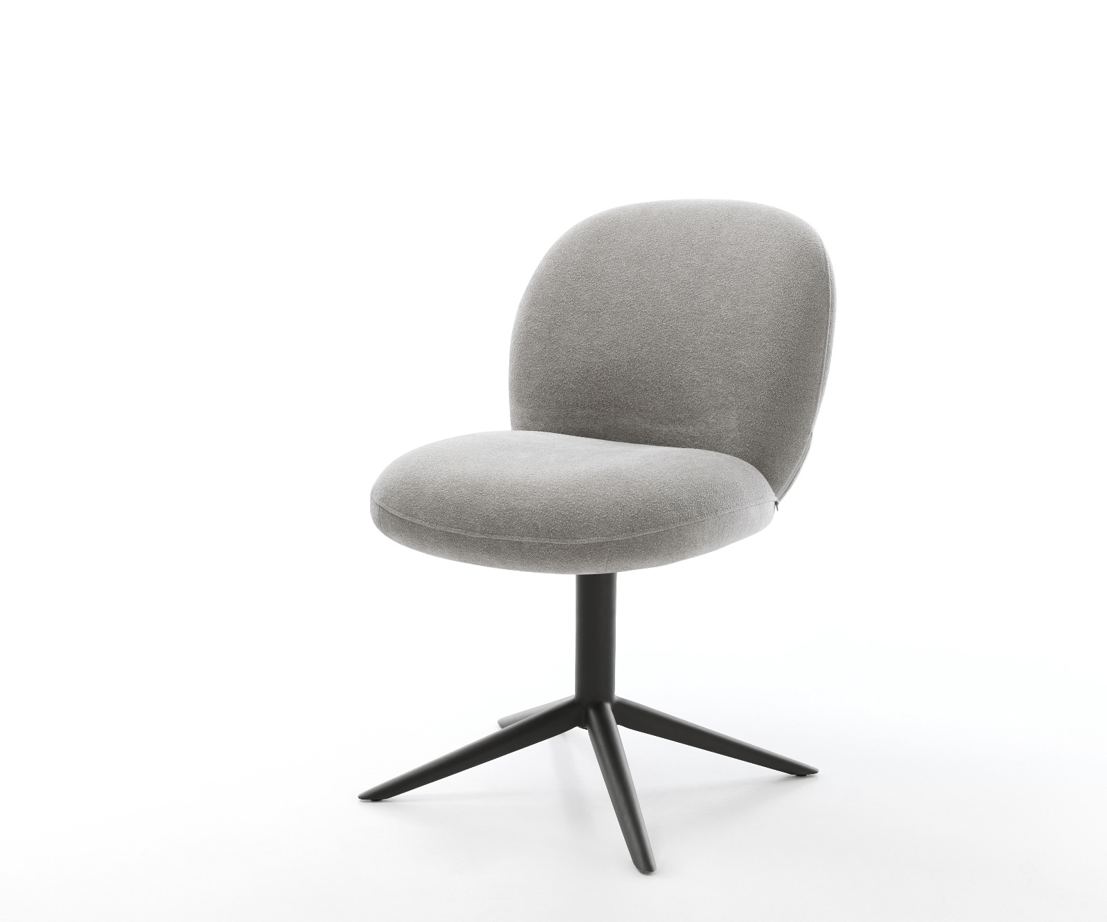 Drehstuhl Nube-Flex Strukturstoff Soft Grau Fußkreuz Schwarz 360° drehbar Wippfunktion Taschenfederkern Drehstuhl Nube-Flex Strukturstoff Soft Grau Fußkreuz Schwarz 360° drehbar Wippfunktion Taschenfederkern von DELIFE