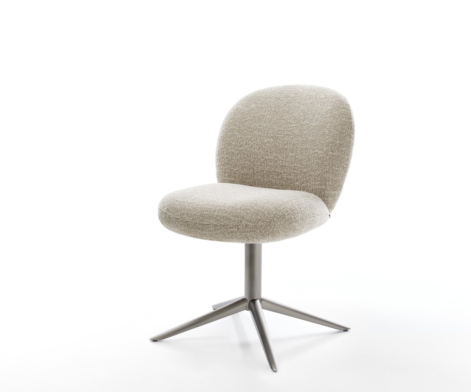 Drehstuhl Nube-Flex Webstoff Soft Beige Fußkreuz Graphit 360° drehbar Wippfunktion Taschenfederkern von DELIFE