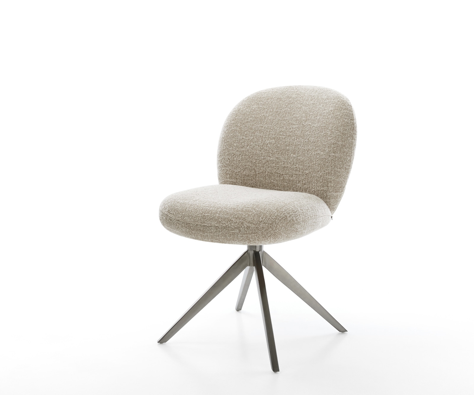 Drehstuhl Nube-Flex Webstoff Soft Beige Kreuzgestell breit Graphit 360° drehbar Wippfunktion Taschenfederkern Drehstuhl Nube-Flex Webstoff Soft Beige Kreuzgestell breit Graphit 360° drehbar Wippfunktion Taschenfederkern von DELIFE