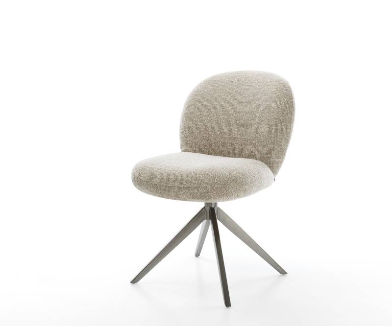 Drehstuhl Nube-Flex Webstoff Soft Beige Kreuzgestell breit Graphit 360° drehbar Wippfunktion Taschenfederkern Drehstuhl Nube-Flex Webstoff Soft Beige Kreuzgestell breit Graphit 360° drehbar Wippfunktion Taschenfederkern von DELIFE