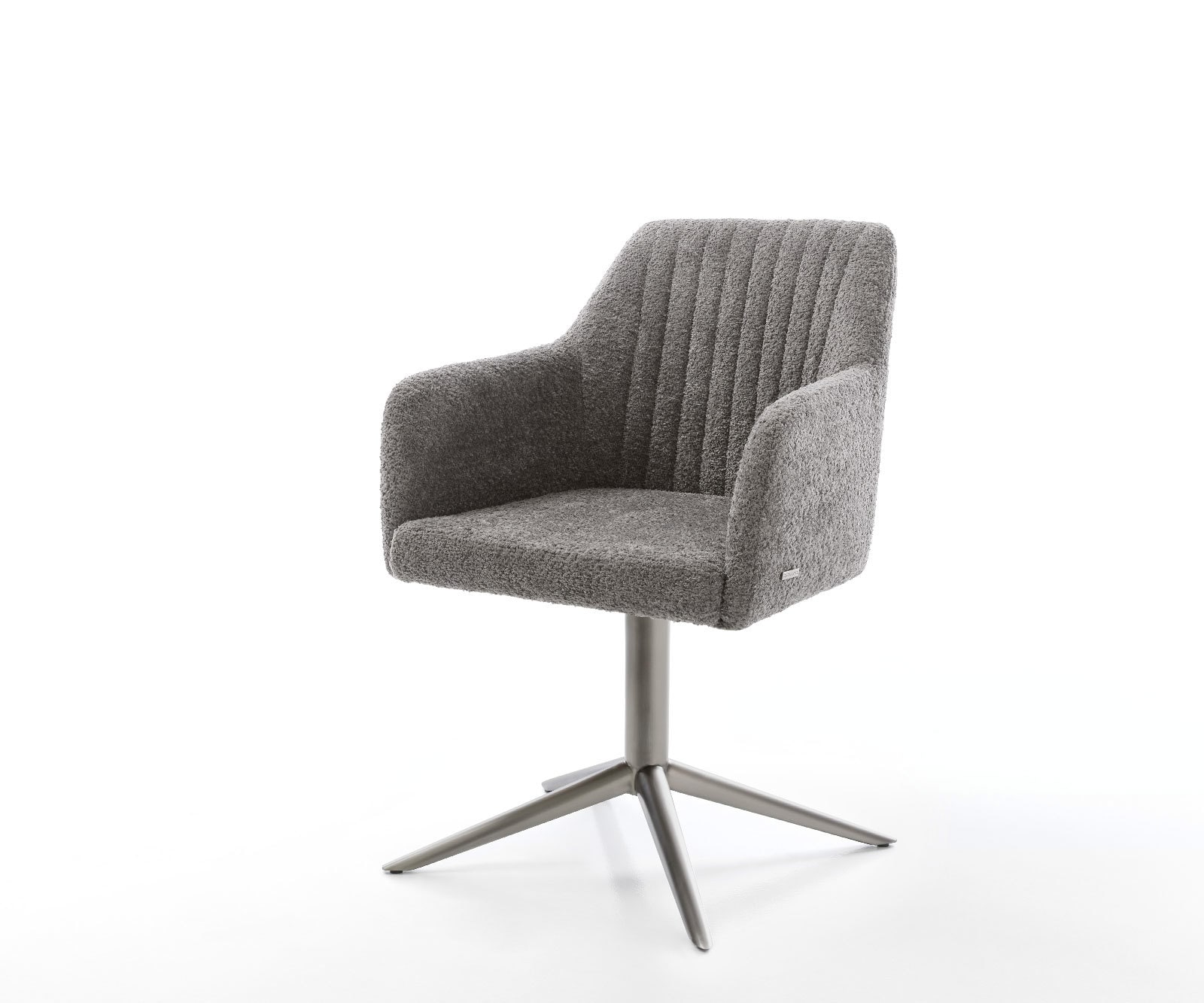 Drehstuhl Pejo-Flex Bouclé Grau Fußkreuz Graphit 360° drehbar Wippfunktion Taschenfederkern Drehstuhl Pejo-Flex Bouclé Grau Fußkreuz Graphit 360° drehbar Wippfunktion Taschenfederkern von DELIFE