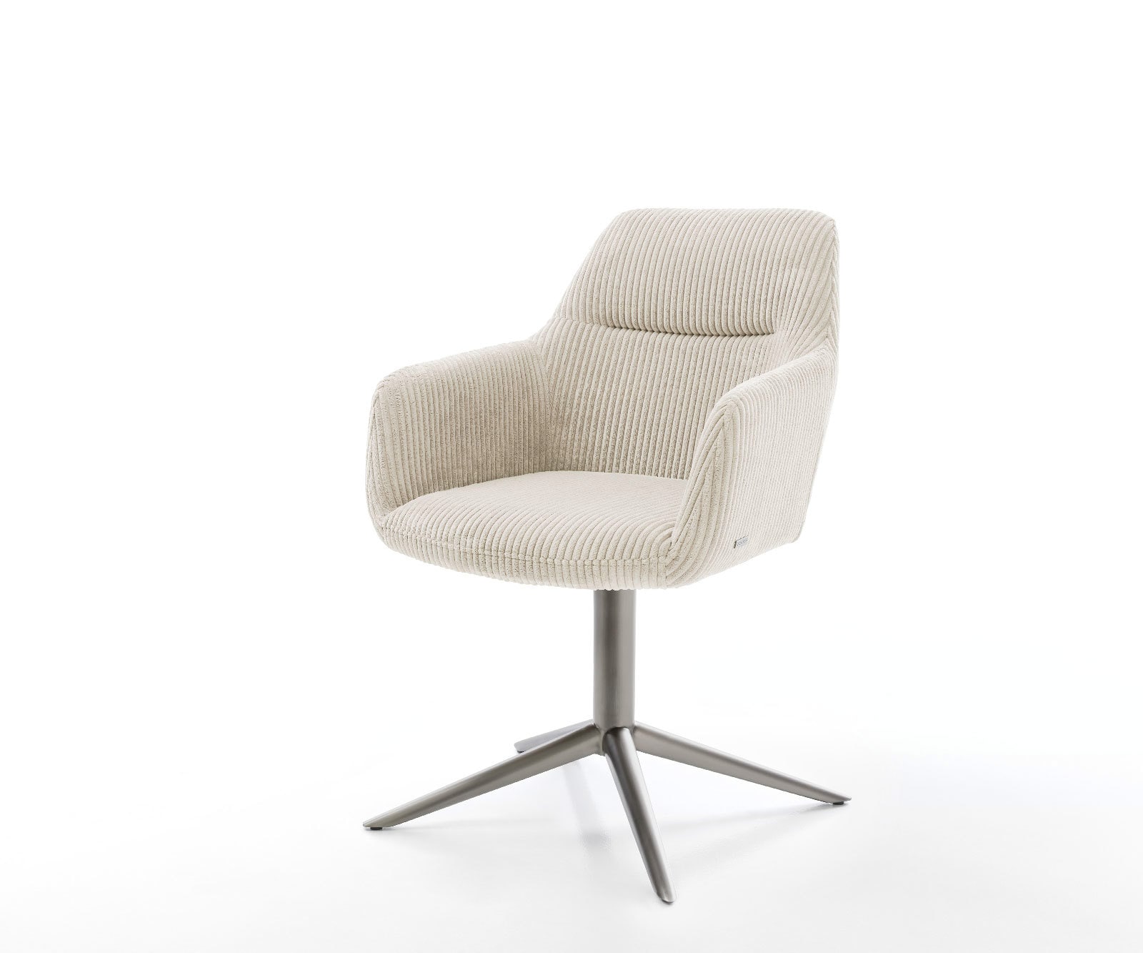 Drehstuhl Pejo-Flex Cord Beige Fußkreuz Graphit 360° drehbar Wippfunktion Taschenfederkern Drehstuhl Pejo-Flex Cord Beige Fußkreuz Graphit 360° drehbar Wippfunktion Taschenfederkern von DELIFE