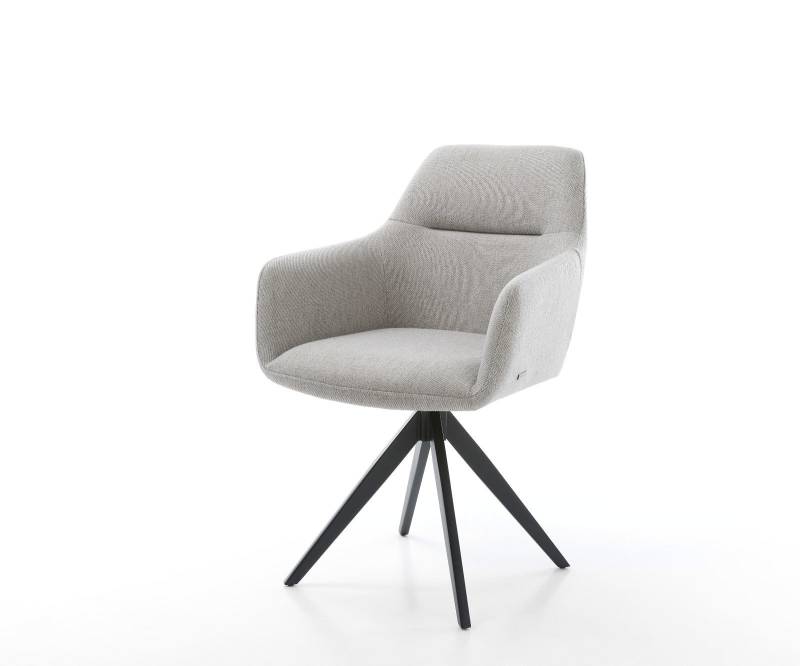 Drehstuhl Pejo-Flex Stripes Hellgrau Kreuzgestell kantig Schwarz 180° drehbar Drehstuhl Pejo-Flex Stripes Hellgrau Kreuzgestell kantig Schwarz 180° drehbar von DELIFE